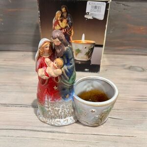 Nativity Scene Tea Light Candle Holder Kirkland's Small Ceramic Christmas
